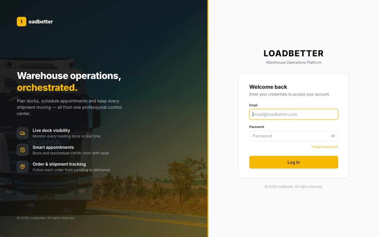 Loadbetter warehouse SaaS